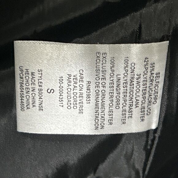 Democracy Removable Fur Collared Long Vest Size Small Stylish Pockets - Picture 3 of 8